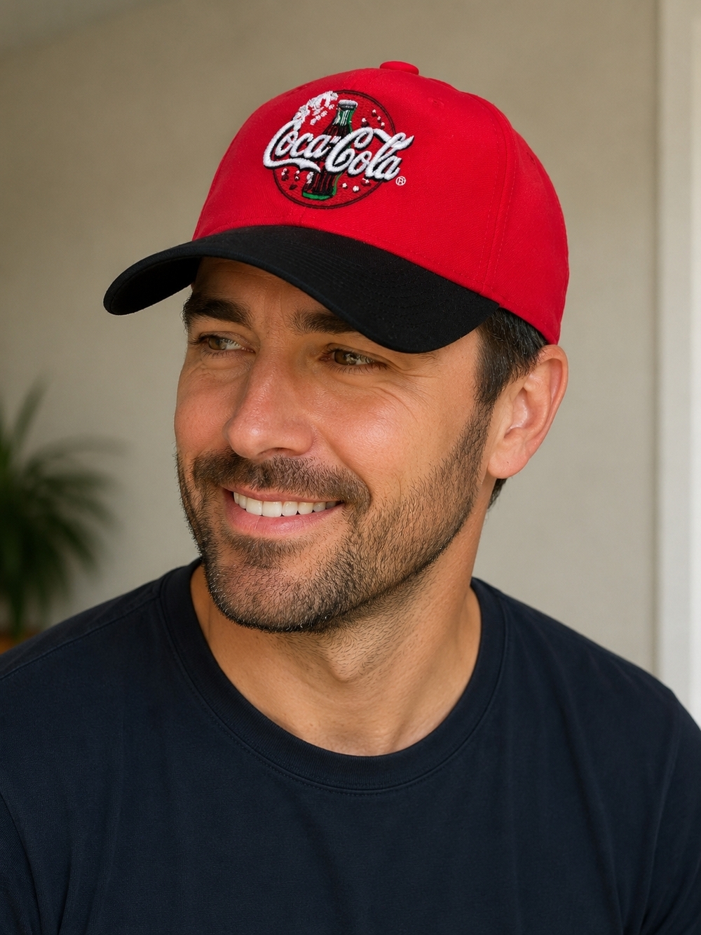 Vintage Coca-Cola Snapback Hat Red Black Adjustable Cap